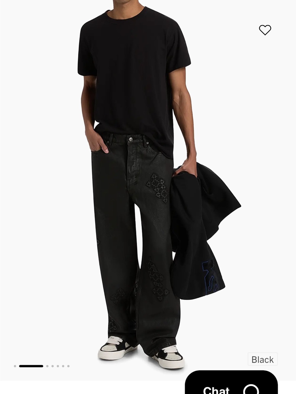 Men's Black Ksubi Maxx Backstage Stardom Wide-Leg Jeans Size 33